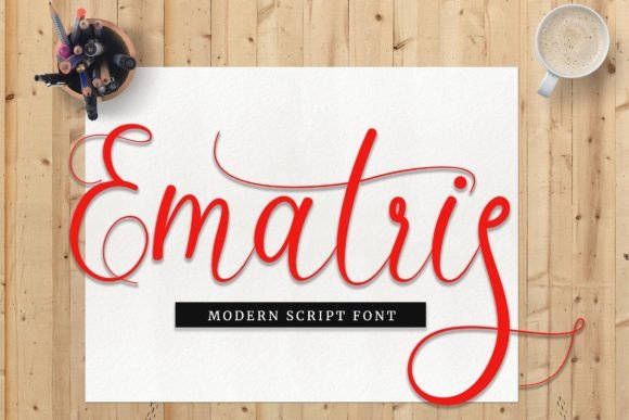 Ematris: Modern Script Font
