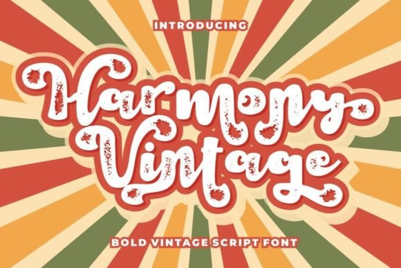 Harmony Vintage Font for Web Design