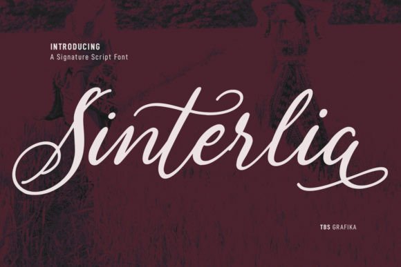 Sinterlia: A Fancy Handwritten Font
